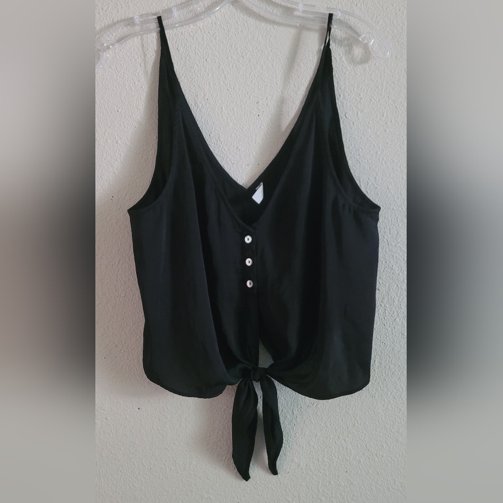Free People Sz Medium Two Tie Crop Tank Top